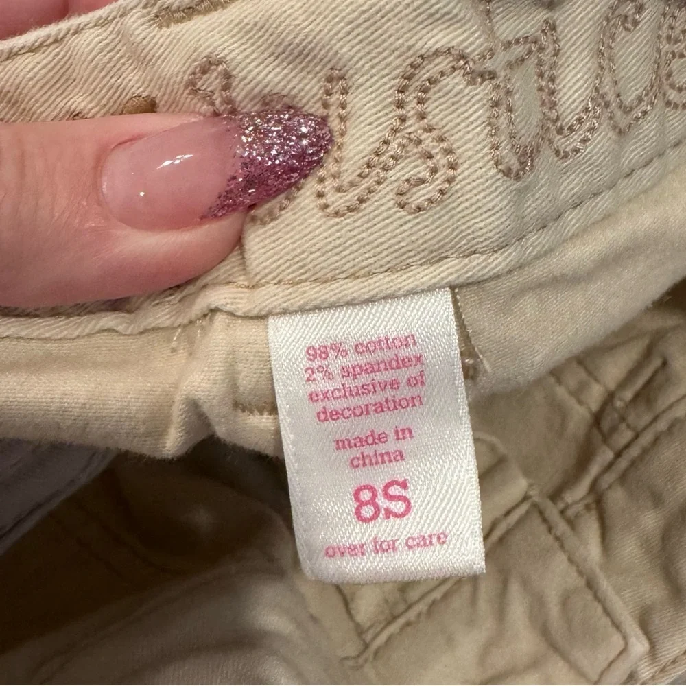 JUSTICE Tan Skinny Cargo Pants, size 8S